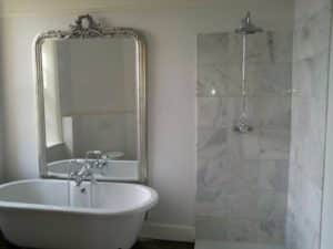 Bianco Crystal Marble bathroom