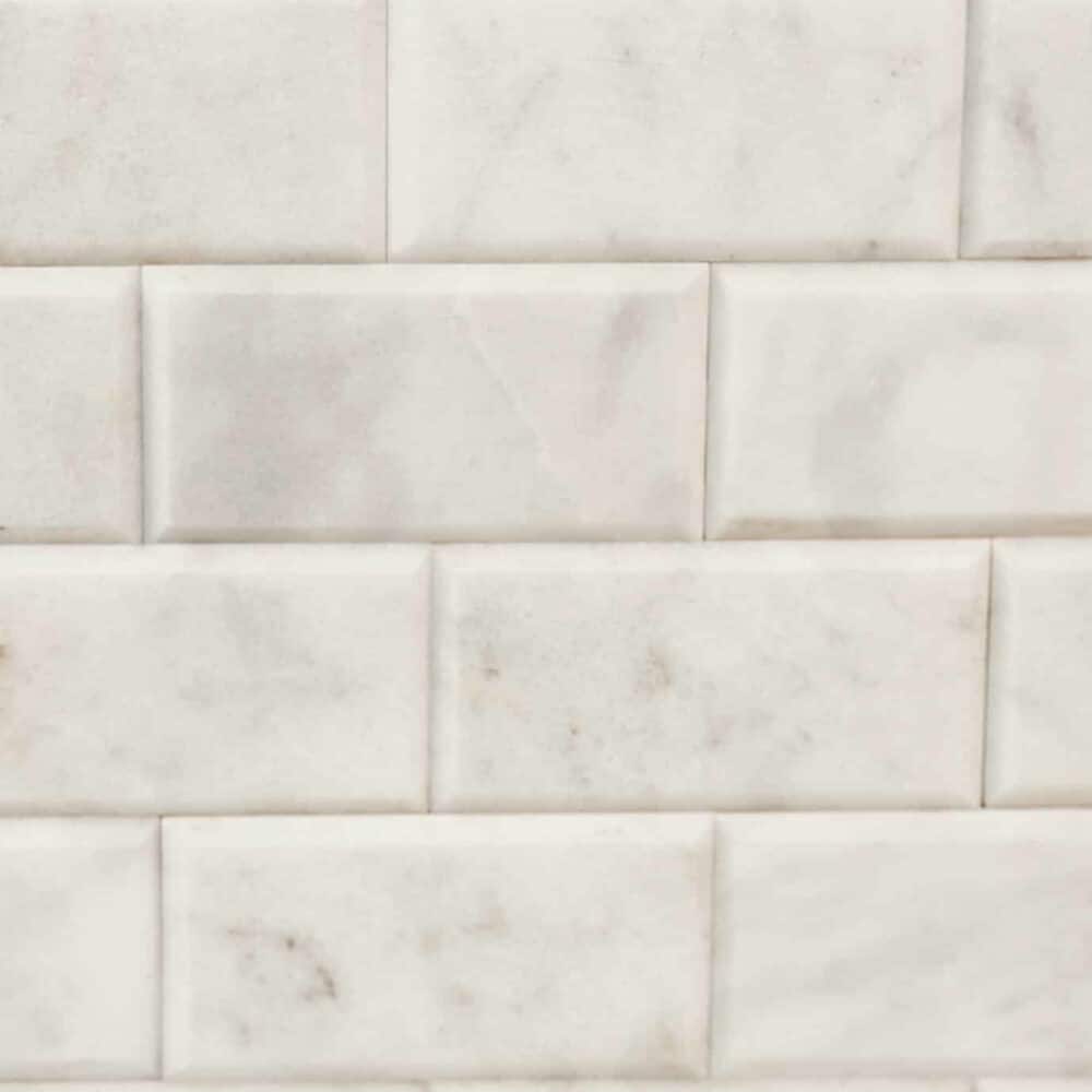 Calacatta White Honed Marble Metro Tiles - Authentic Stone