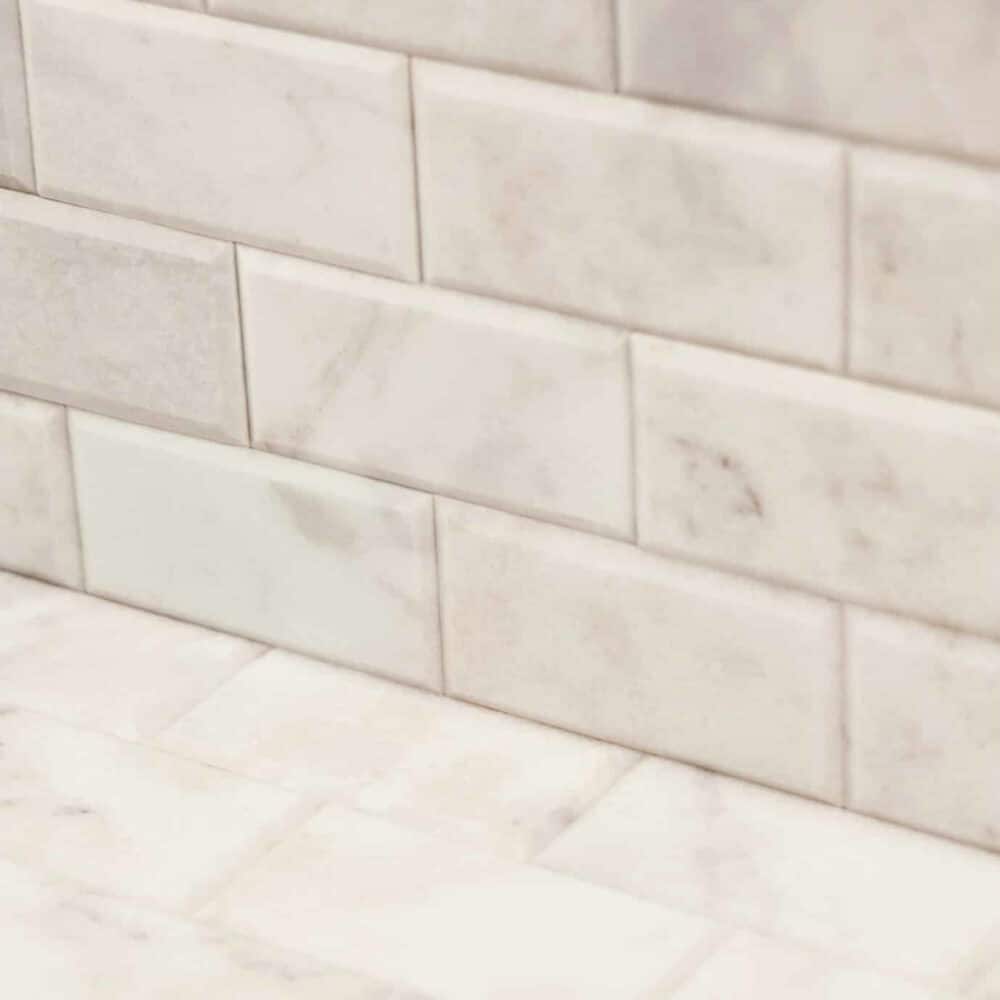 Calacatta White Honed Marble Metro Tiles Authentic Stone