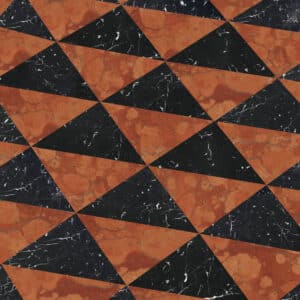 Nero Marquina - Rossa Verona Asiago Polished Triangle Marble Tiles