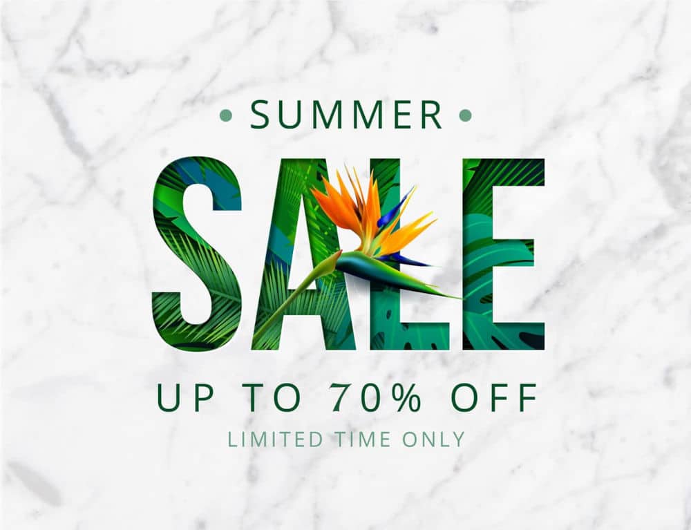 Summer sale up to 70% off